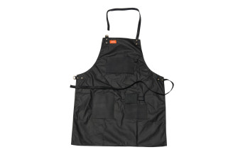  Traeger | BBQ Schort Zwart | Waxed Canvas en Leer 502920-31